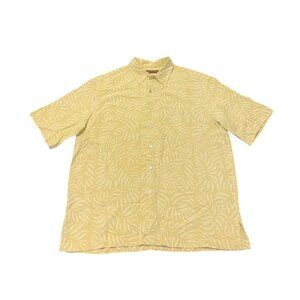 Tori Richard Men’s Silk Hawaiian Shirt XL‎ Yellow Hawaiian Lightweight Tropical